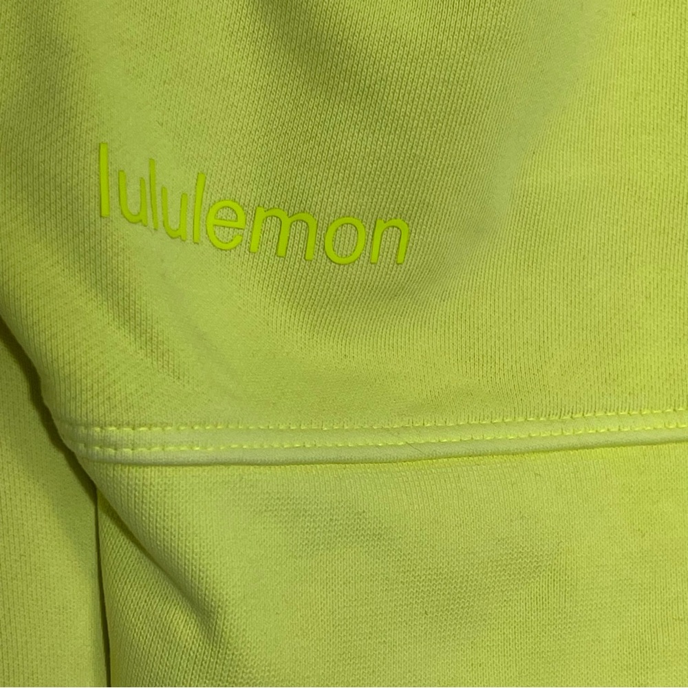 Lululemon Perfectly Oversized Cropped Crew Neon Garment Dye Highlight Yellow 4 - Picture 8 of 15